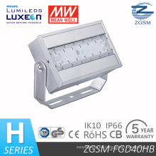 UL Dlc 40W para 1000W alta potencia LED proyector de deporte campo de iluminación